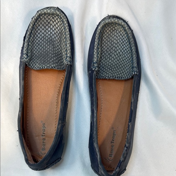 Baretraps Kieran Womens 7.5M Slip On Loafers Flat Leather Blue Preowned **READ** - Picture 7 of 10